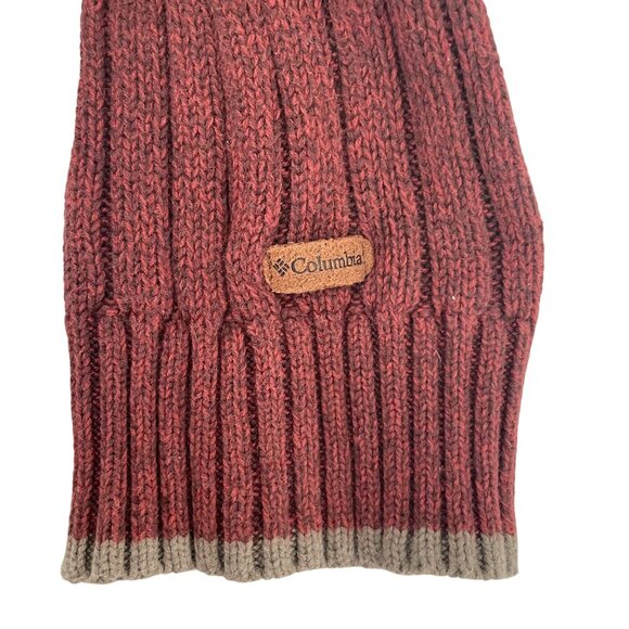 Columbia Mens XL Red Cotton Sweater With Ribbed Knit Design - Picture 7 of 7